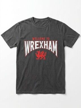 New "Welcome to Wrexham" Charcoal Gray T Shirt